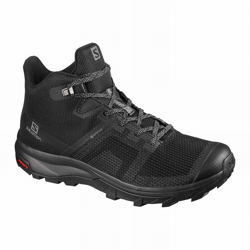 Salomon OUTLINE PRISM MID GORE-TEX Zapatillas Trekking Mujer - Negras - Colombia (15026-CMFK)